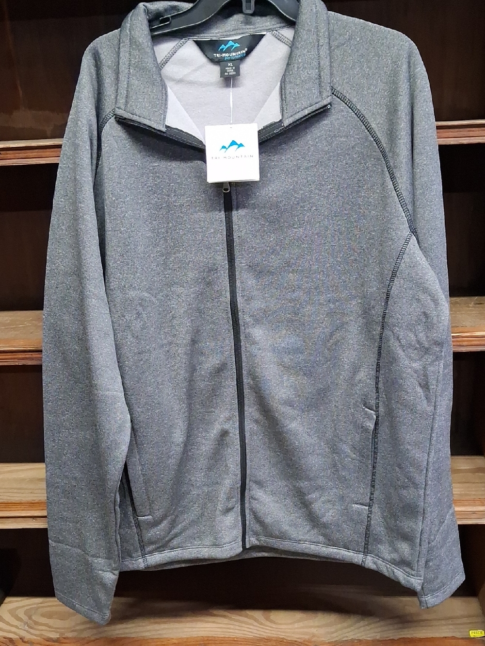 NWT Mens Tri-Mountain Performance Gray Full-Zip Active Jacket